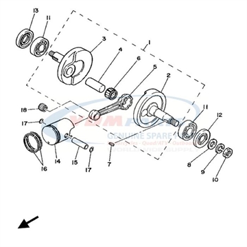 Piston (0,25mm O/S)  44V-11635-00 , Yamaha